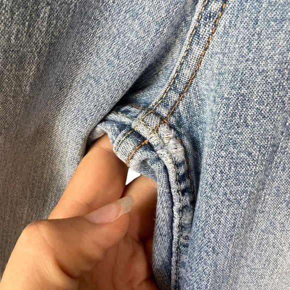 Vintage Y2K Light Blue Flare Leg Denim Low Rise Jeans 7 - Picture 12 of 16